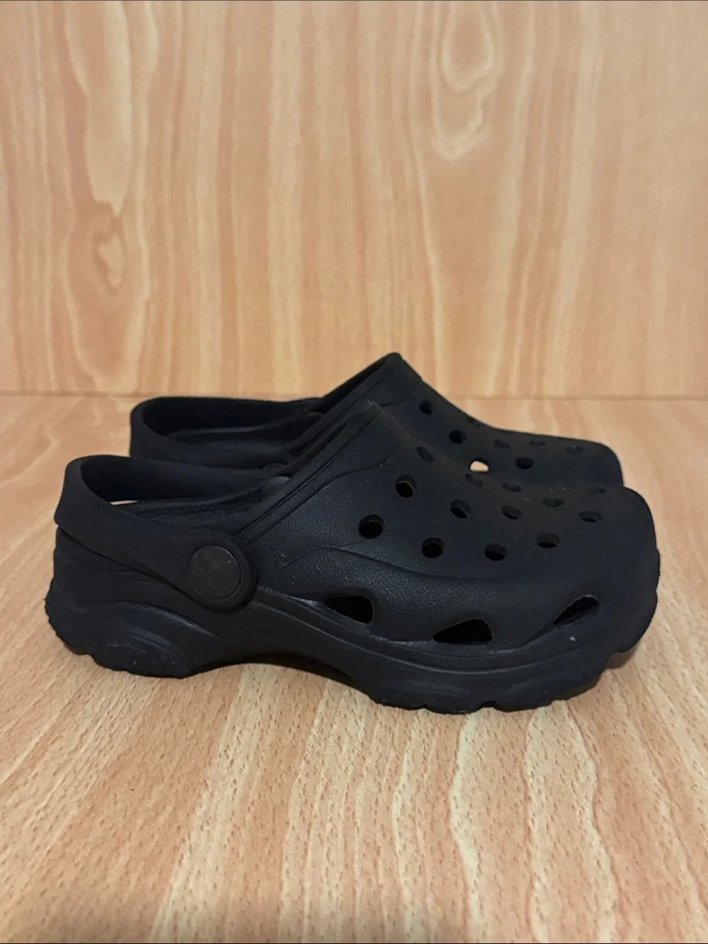 Kids Black Slip-On Clogs - Comfortable Garden & Play Shoes